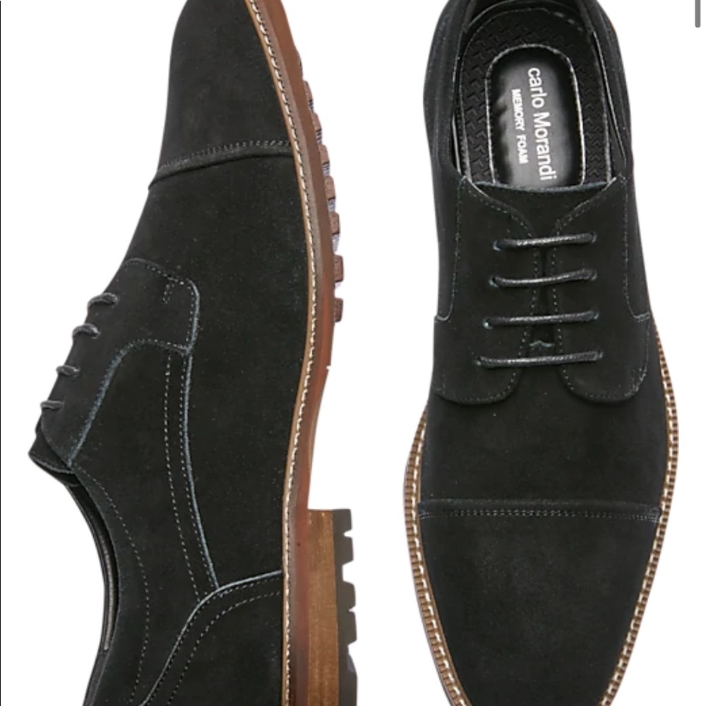 Carlo Morandi Black Suede Cap Toe